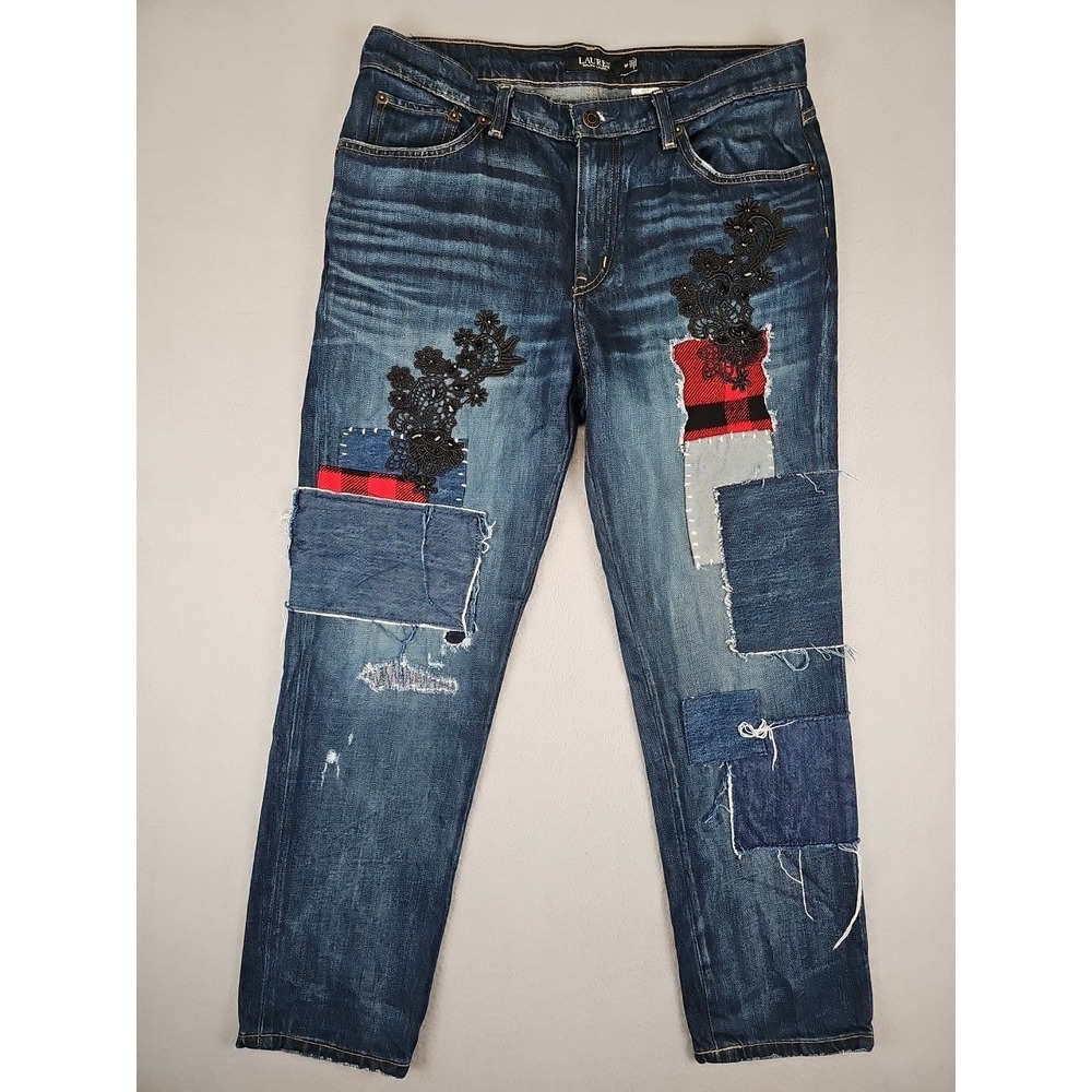 Ralph Lauren Blue Patchwork Jeans